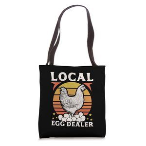 Funny Local Egg Dealers Chicken Lover Farmer Tote Bag XD